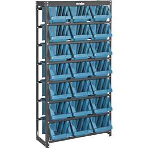 Estante metálica, com gaveteiros modelo prático azul, 21/7 VONDER
