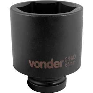 Soquete sextavado longo de impacto, 65 mm, encaixe de 1", VONDER