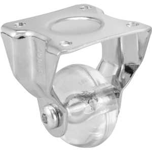 Rodízio fixo leve 1.3/8", de poliuretano, transparente, VONDER