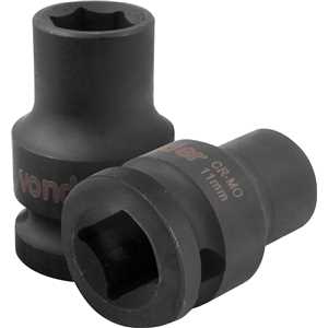 Soquete sextavado de impacto, encaixe de 1/2" x 11,0 mm, VONDER