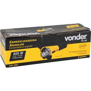 Esmerilhadeira angular 4.1/2", 800 W, 220 V~, EAV 804, VONDER PLUS