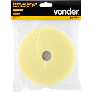 Boina de espuma para refino 5", para politriz roto-orbital, VONDER