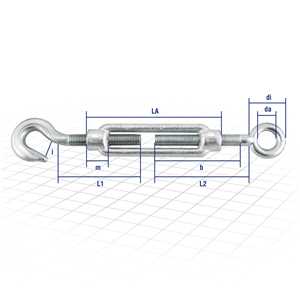 Esticador gancho/olhal para cabo de aço 3/4"- 19,1 mm, VONDER PLUS