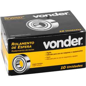 Rolamento rígido de esfera, 6204-ZZ, VONDER