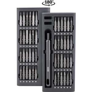 Jogo de bits/ponteiras de precisão, com 51 peças, encaixe sextavado de 4 mm, VONDER