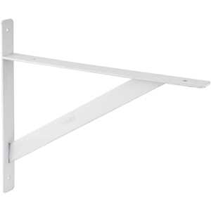 Cantoneira tipo mão francesa, reforçada, cor branca, 40 cm, VONDER
