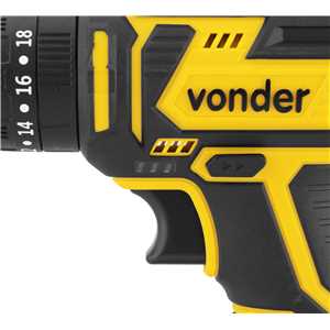 Parafusadeira/furadeira de impacto a bateria, 20 V, fonte de carregamento bivolt automática, PFV 020I VONDER
