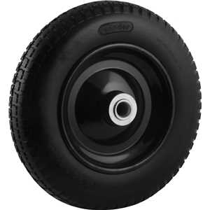 Roda completa com pneu maciço aro 8", furo de 1", capacidade 100 kg, VONDER