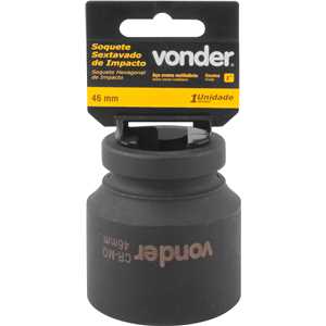 Soquete sextavado de impacto, encaixe de 1" x 46,0 mm, VONDER