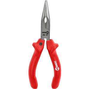 Alicate bico meia cana reto 6", em aço carbono polido, NOVE54