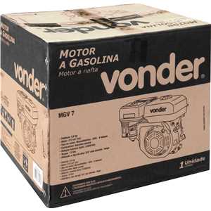 Motor a gasolina, 7,0 hp, 4 tempos, MGV7, VONDER