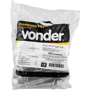 Chumbador PBV com presilha 5/8" x 6", VONDER