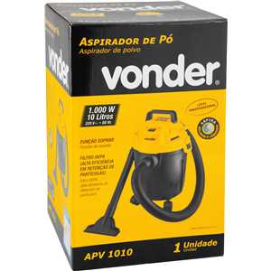 Aspirador de pó e líquidos, 1.000 W, 10 litros, 220 V~, APV 1010 VONDER