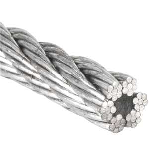 Cabo de aço galvanizado, alma de fibra, 3,18 mm - 1/8", 6 x 7, VONDER