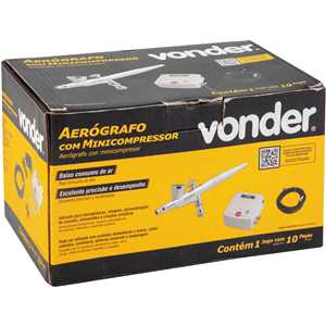 Aerógrafo com minicompressor, VONDER