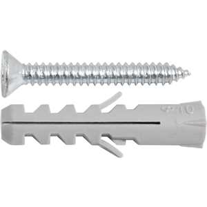 Parafuso autoatarraxante, 6,3 mm x 50,0 mm, cabeça chata, phillips, com bucha 10 mm, VONDER