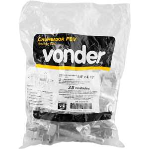 Chumbador PBV com presilha 5/8" x 4.1/2", VONDER