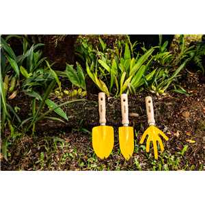 Conjunto para jardim, com 3 peças, cabos em madeira, VONDER