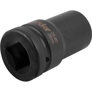 Soquete sextavado longo de impacto, 28 mm, encaixe de 1", VONDER