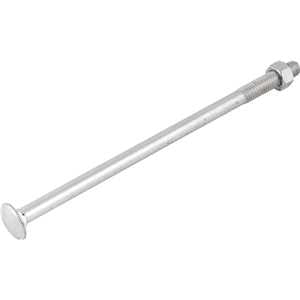 Parafuso francês zincado, 1/2" x 10", com porca, VONDER