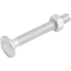 Parafuso francês zincado, 3/16" x 1.1/2", com porca, VONDER