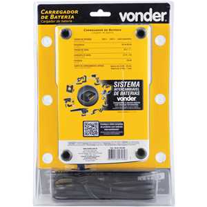 Carregador de bateria 18 V, linha intercambiável, carregamento rápido, ICBV 1806, VONDER