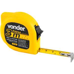 Trena curta de aço 3 m x 12,5 mm, caixa com 12, VONDER