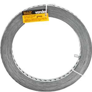 Fita de aço perfurada 17 mm x 0,40 mm x 30 m VONDER