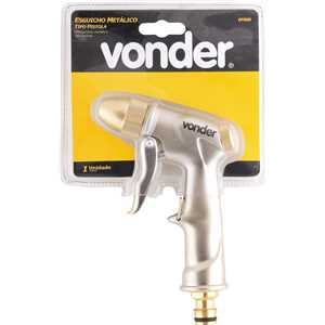 Esguicho metálico para jardim, tipo pistola, engate 1/2", EP 500, VONDER