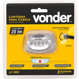 Lanterna de LED para cabeça, LC 005, VONDER