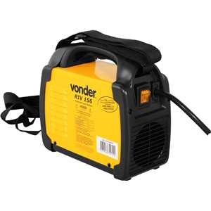 Inversor para solda com eletrodo e TIG, 150 A, RIV 156, com display digital, monofásico, 127 V~ - 220 V~ - Seleção automática, VONDER
