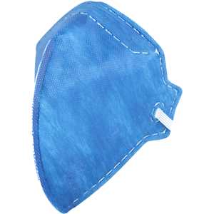 Respirador dobrável, semifacial, sem carvão ativado, sem válvula, PFF2, RDV 2201, azul, VONDER