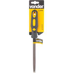 Lima triangular bastarda 6", com cabo, encartelada, VONDER