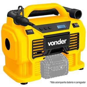 Compressor de ar, bateria intercambiável de 18 V, sem bateria e sem carregador, ICAV 1857 VONDER