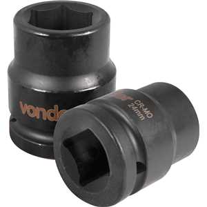 Soquete sextavado de impacto, encaixe de 3/4" x 24,0 mm, VONDER