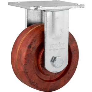 Rodízio fixo industrial 5", de celeron, marrom, VONDER