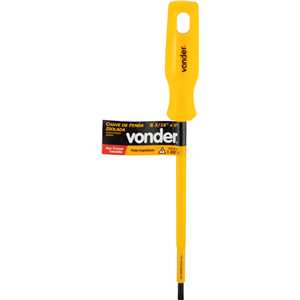 Chave de fenda com haste isolada, aço cromo vanádio, 3/16" x 6" VONDER