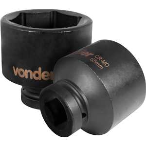 Soquete sextavado de impacto, encaixe de 1" x 65,0 mm, VONDER