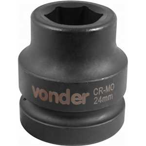 Soquete sextavado de impacto, encaixe de 1" x 24,0 mm, VONDER