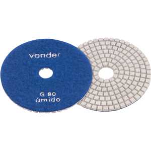 Disco de lixa diamantado com costado em pluma 4", grão 80, VONDER