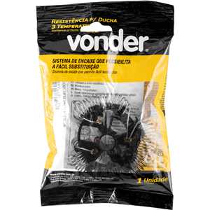 Resistência para ducha 3 temperaturas, 5.400 W, 127 V~, branca, VONDER