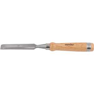 Formão chanfrado reto 3/4", com cabo em madeira, VONDER
