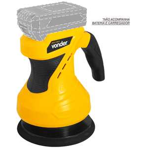 Politriz roto-orbital, bateria intercambiável de 18 V, sem bateria e sem carregador, IPLV 1821 VONDER