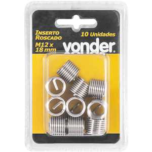 Inserto roscado, M12 x 1,75 mm x 18 mm, VONDER