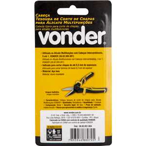 Cabeça tesoura de corte de chapas para Alicate Multifunções VONDER
