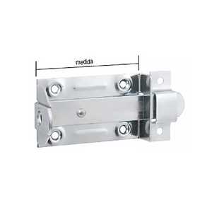 Fecho chato com porta-cadeado 2" - 50,8 mm, zincado, encartelado, VONDER