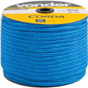Corda multifilamento trançada 12,0 mm x 140 m, azul, em carretel, VONDER