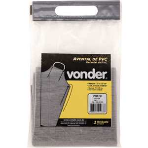 Avental de PVC preto com forro 1,20 m x 0,70 m VONDER