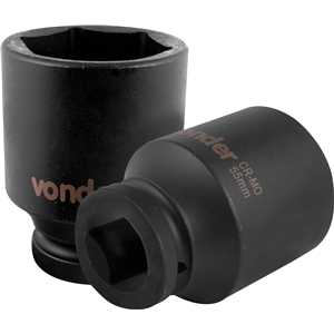 Soquete sextavado longo de impacto, 55 mm, encaixe de 1", VONDER