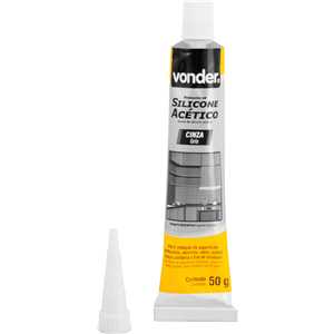 Borracha de silicone acético, cinza, 50 g, VONDER